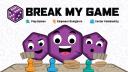 Discovery splash banner for Break My Game|Tabletop Playtesting Discord server
