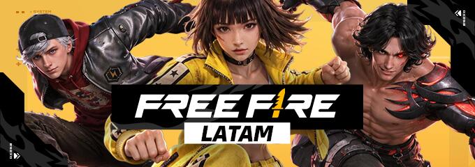 Discovery splash banner for Garena Free Fire LATAM Discord server