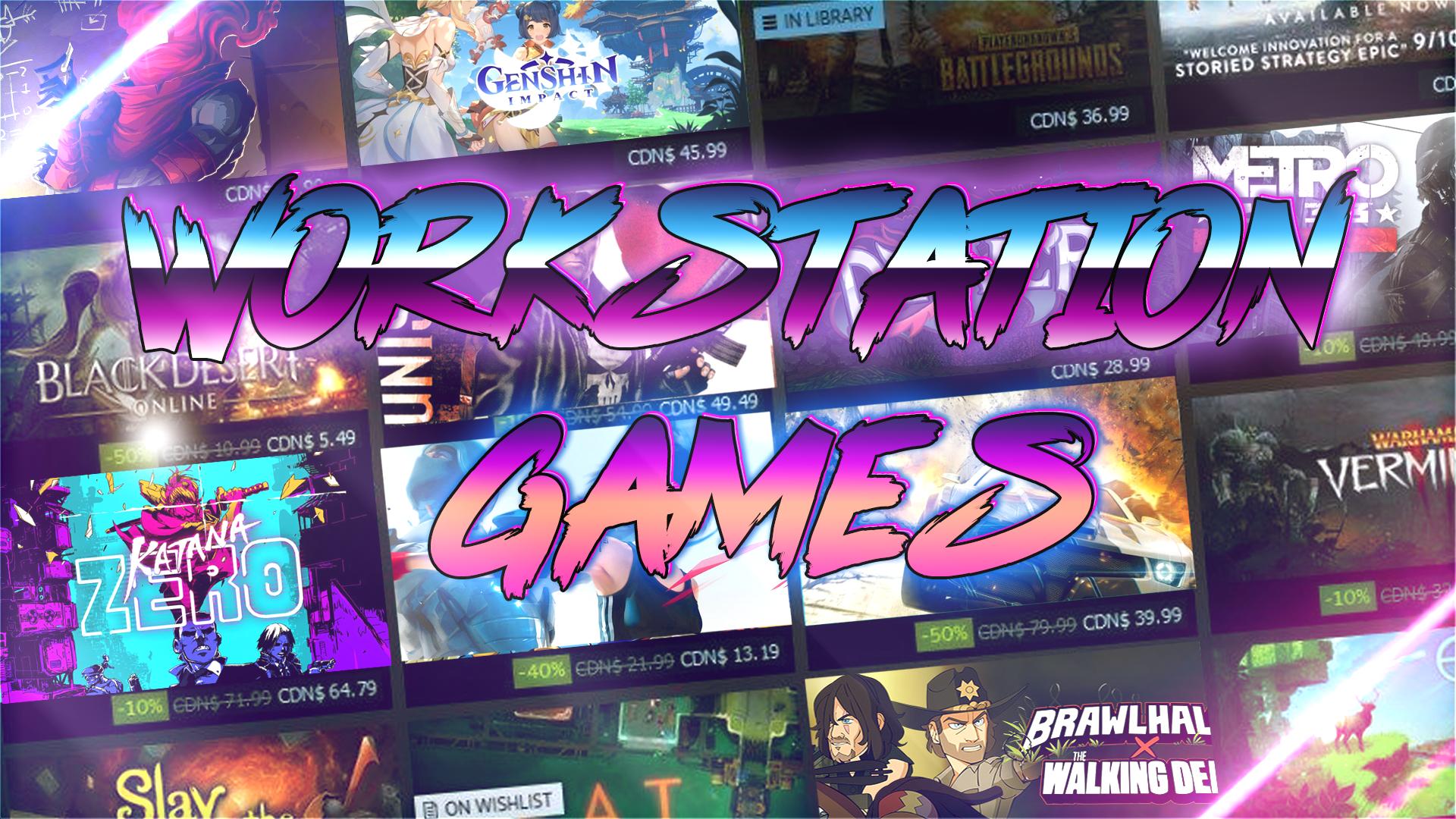 Discovery splash banner for Workstation Games Discord server