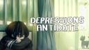 Discovery splash banner for Depressions Antidote | mental health ・ anime chat help emojis art vc Discord server