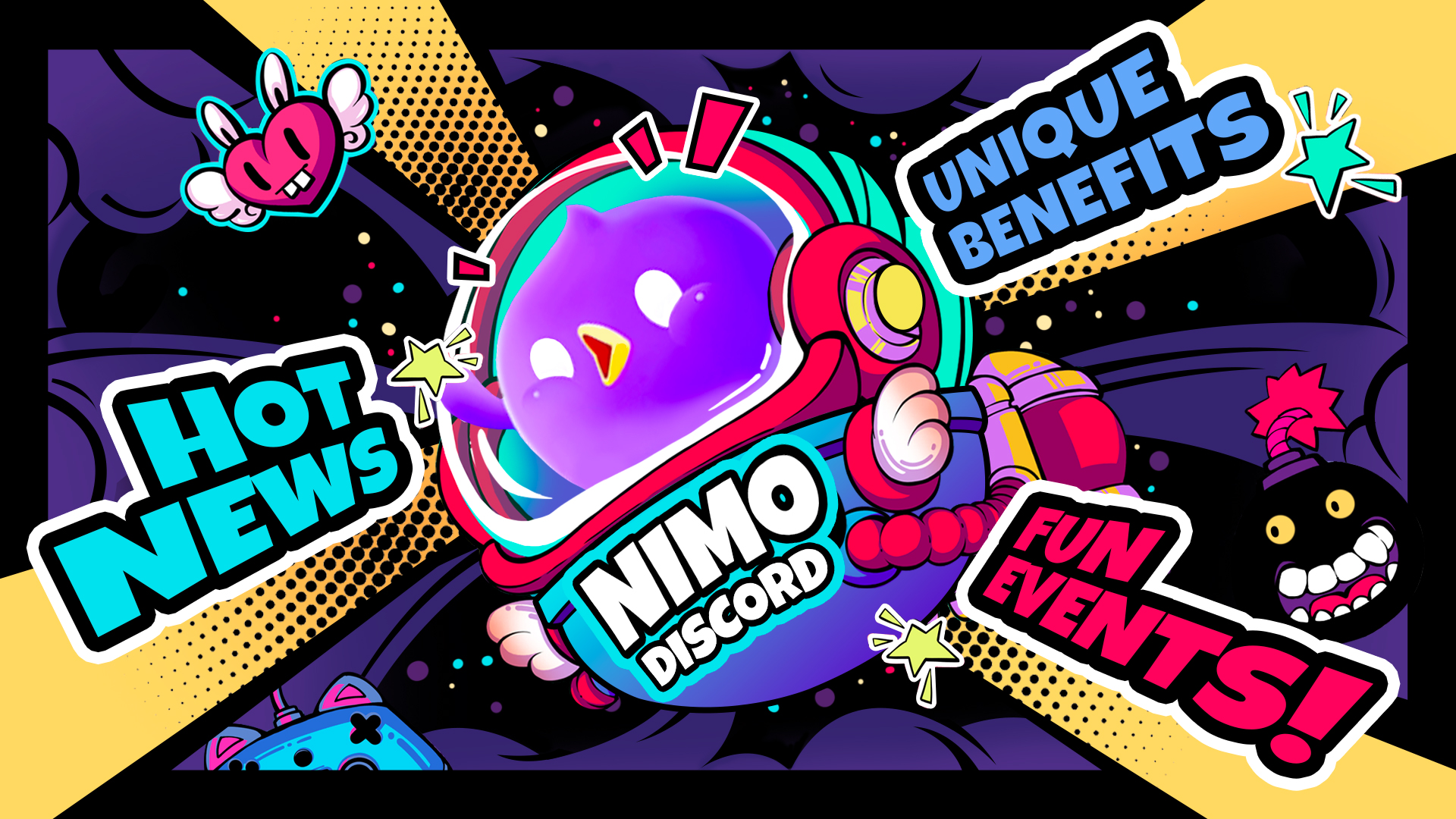 Discovery splash banner for NIMO Discord server