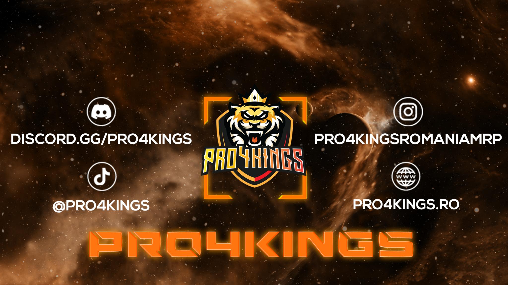 Discovery splash banner for PRO4KINGS ROMANIA Discord server