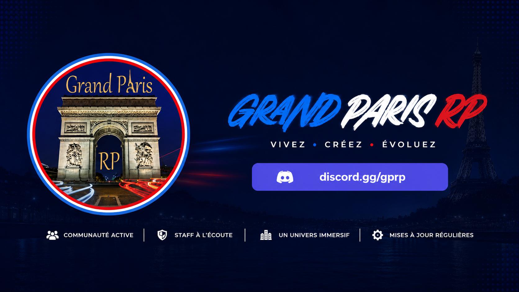 Discovery splash banner for 『🇫🇷』 Grand Paris RP Discord server