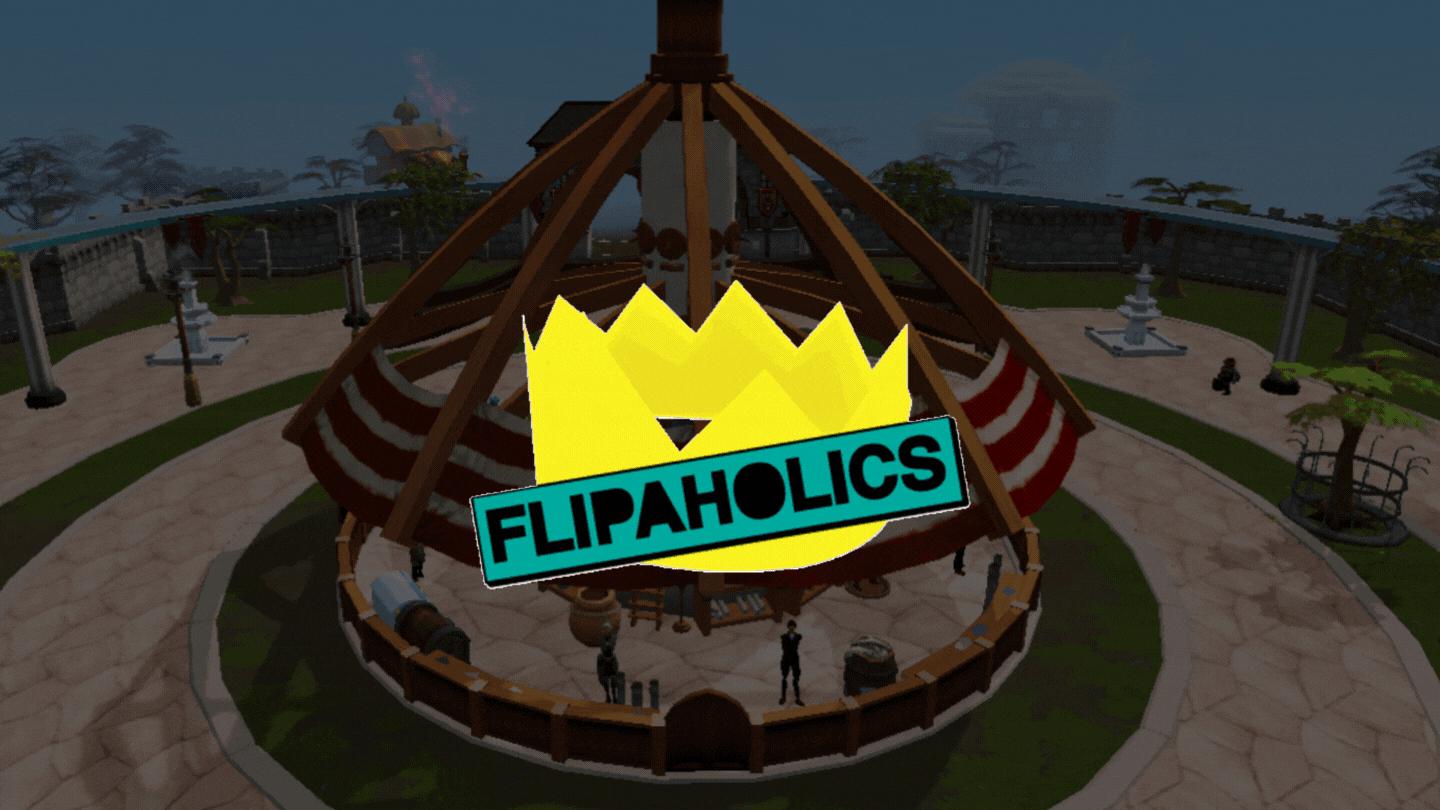 Discovery splash banner for Flipaholics | RS3 Price Checking Discord server