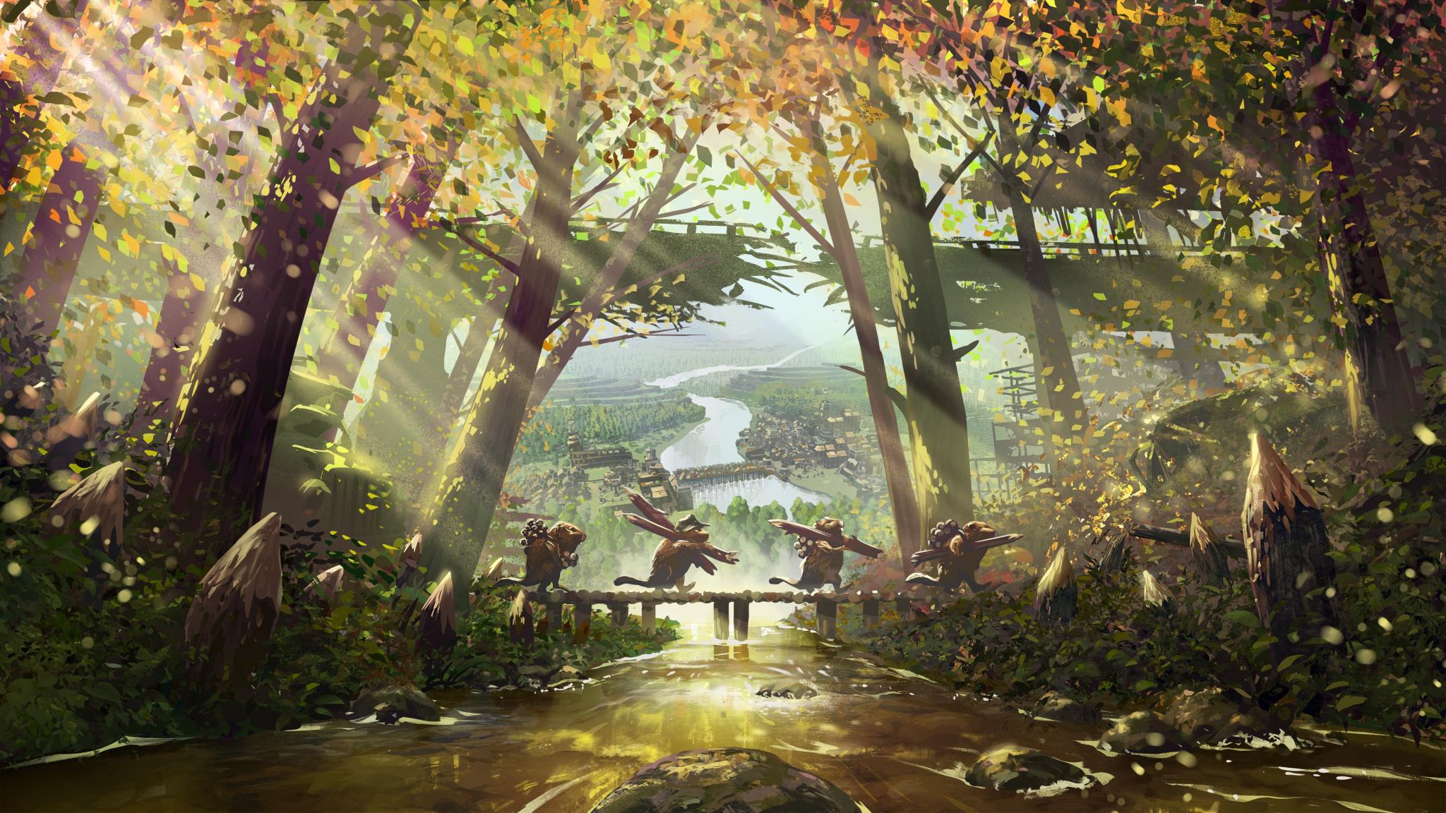 Discovery splash banner for Timberborn Discord server