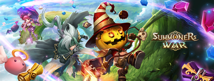 Discovery splash banner for Official Summoners War : Sky Arena Discord server