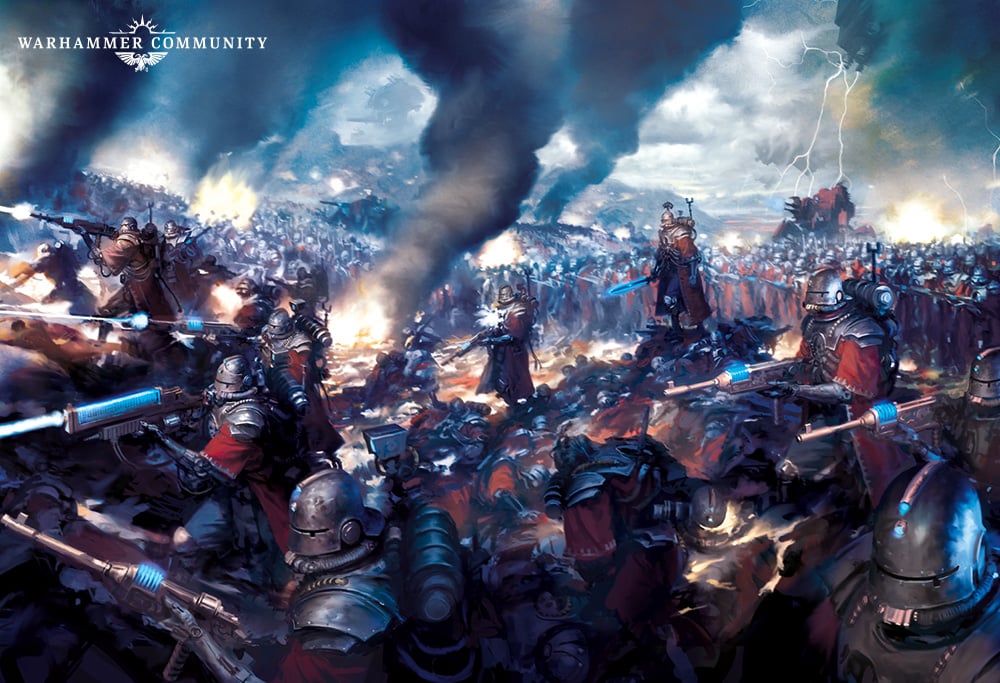 Discovery splash banner for Ad Mech Unofficial Discord server