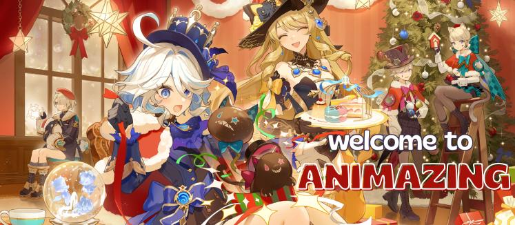 Discovery splash banner for Animazing Anime Discord Community ✨ Social ✨ Friendly ✨ Wholesome ✨ Active ✨ Emotes ✨ Stickers ✨ VC Discord server