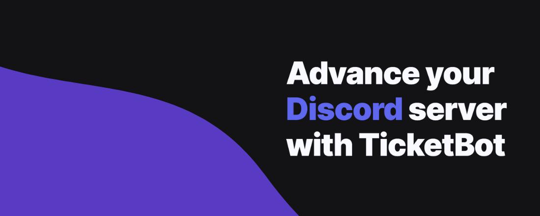 Discovery splash banner for TicketBot Discord server