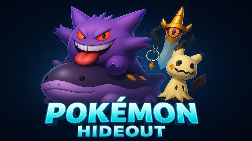 Discovery splash banner for Pokémon Hideout Discord server