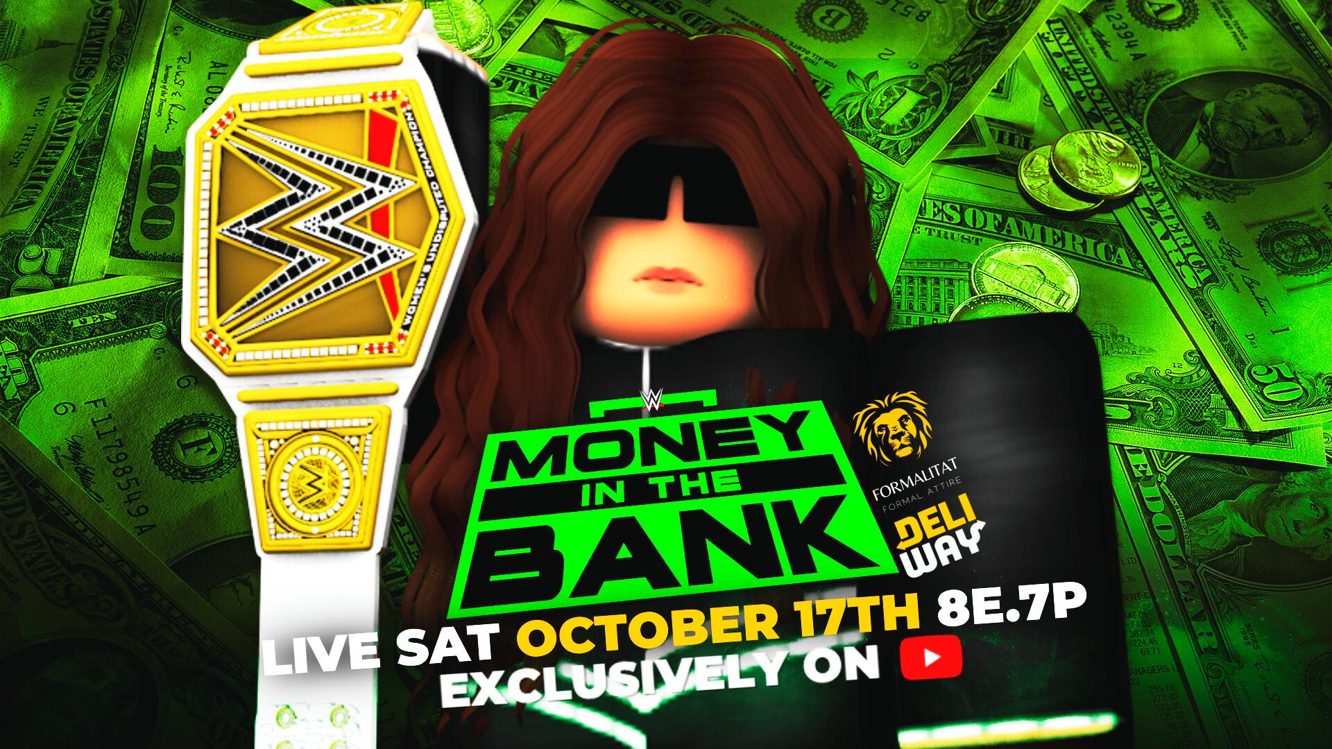 Discovery splash banner for WWE On Roblox | EST.. 2019 Discord server