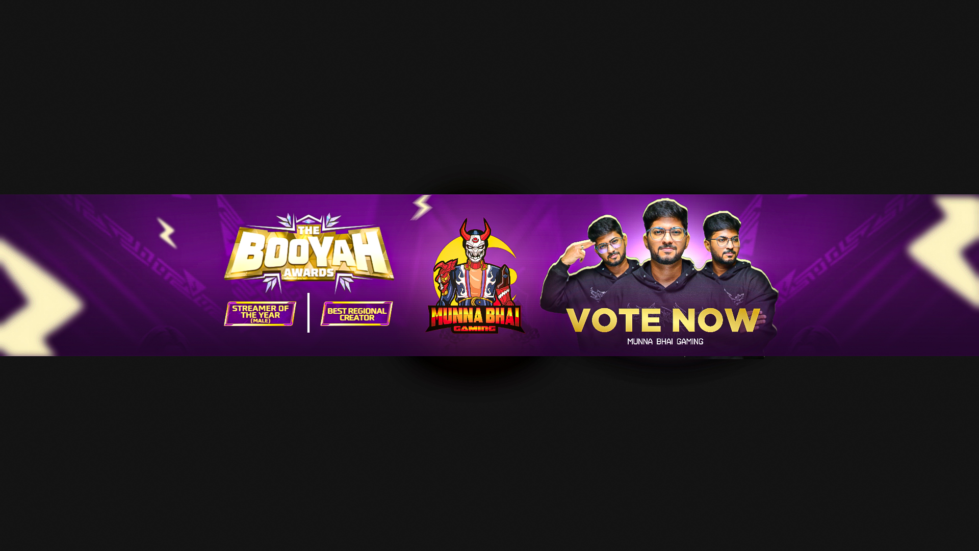 Discovery splash banner for Munna Bhai Gaming Discord server