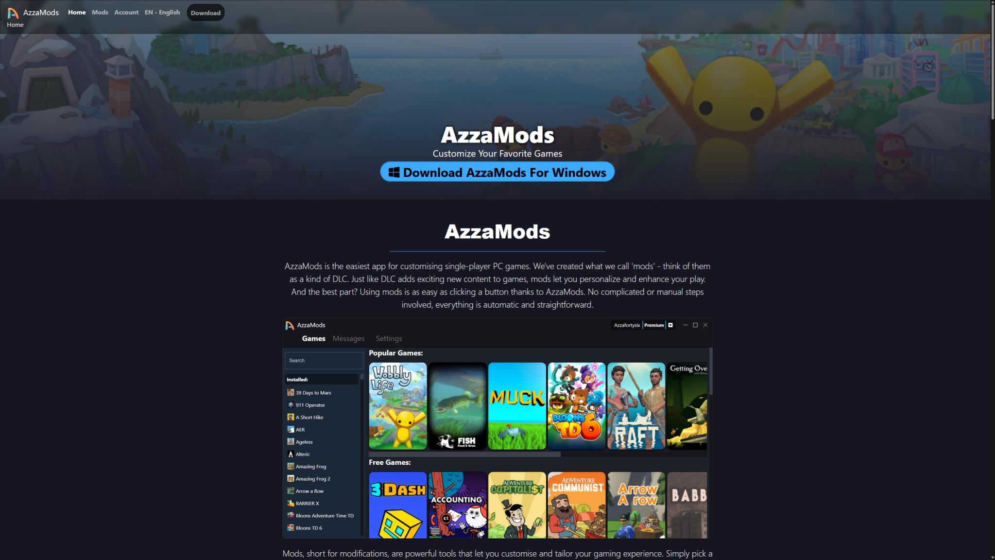 Discovery splash banner for AzzaMods Discord server