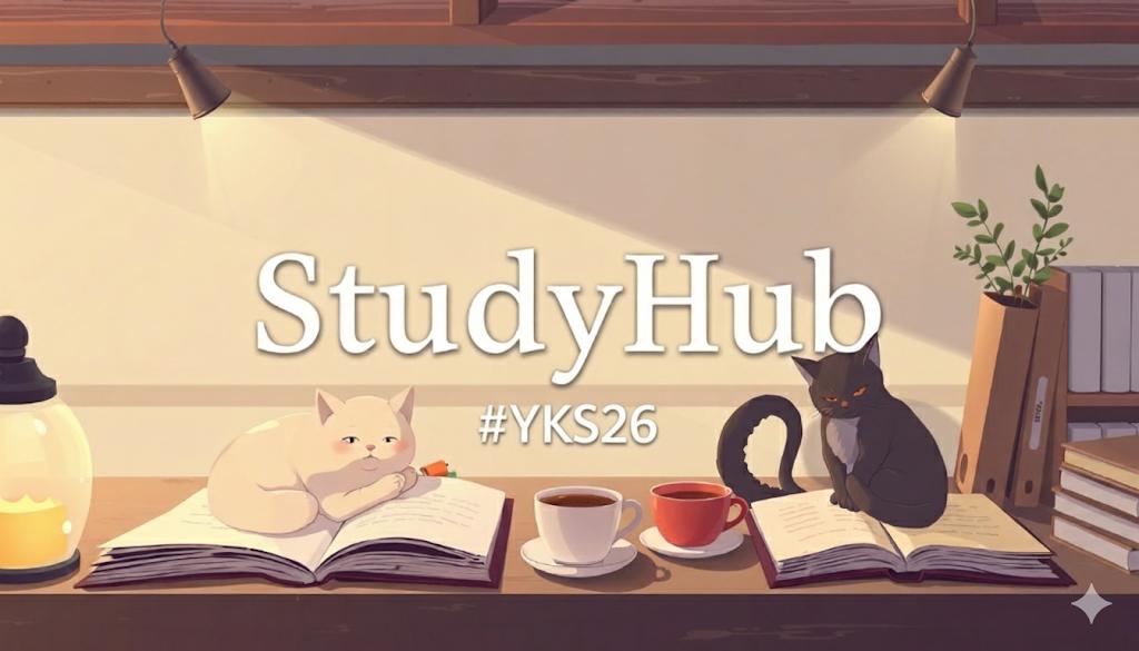 Discovery splash banner for StudyHub #yks26 | kocumbe.com Discord server