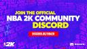 Discovery splash banner for NBA 2K26 Squad Finder® Discord server