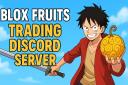 Discovery splash banner for Blox Fruits Trading Discord server
