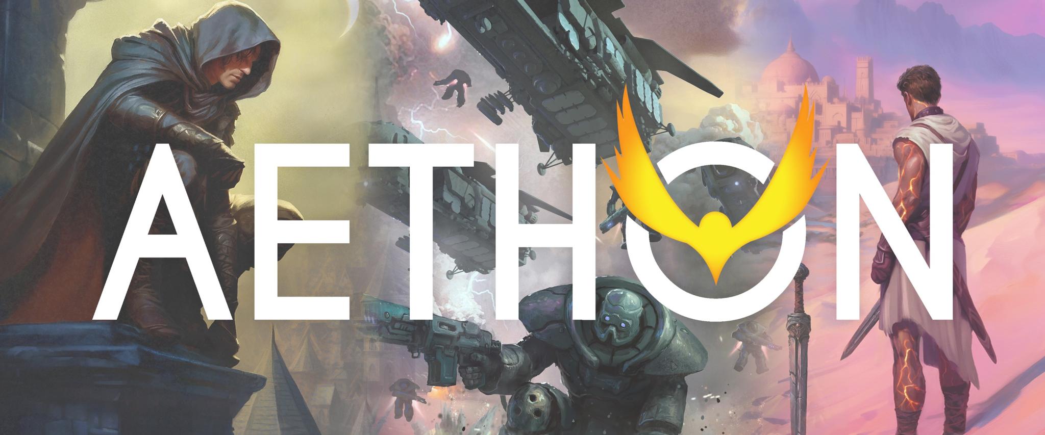 Discovery splash banner for Aethon Books Discord server