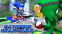 Discovery splash banner for Extreme Gear Labs (Sonic Riders) Discord server