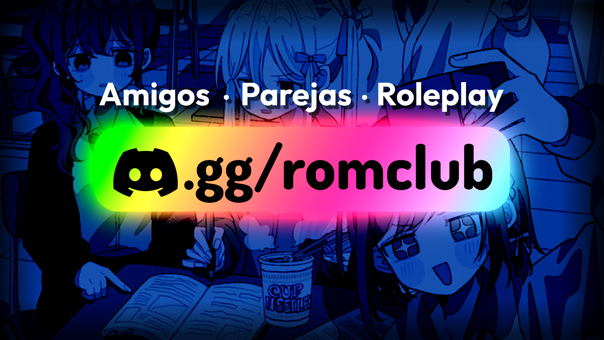Discovery splash banner for ROMCLUB SOCIAL · Amigos Parejas Roleplay 💕 (LATAM/ES) Discord server