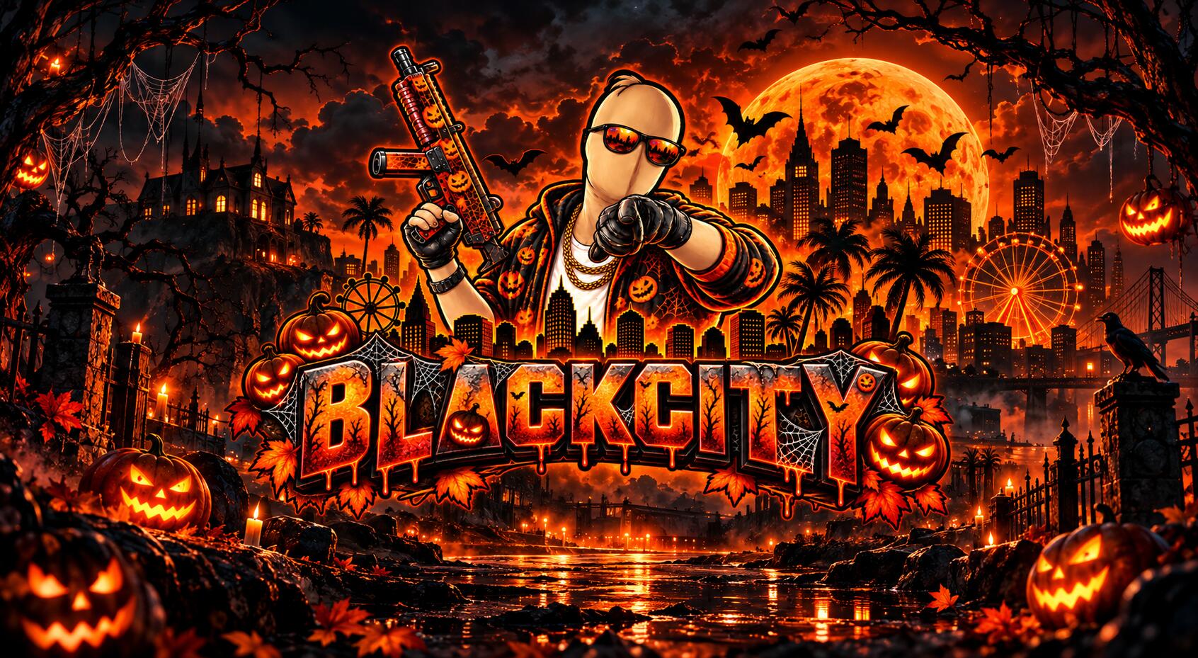 Discovery splash banner for Black City Roleplay Discord server