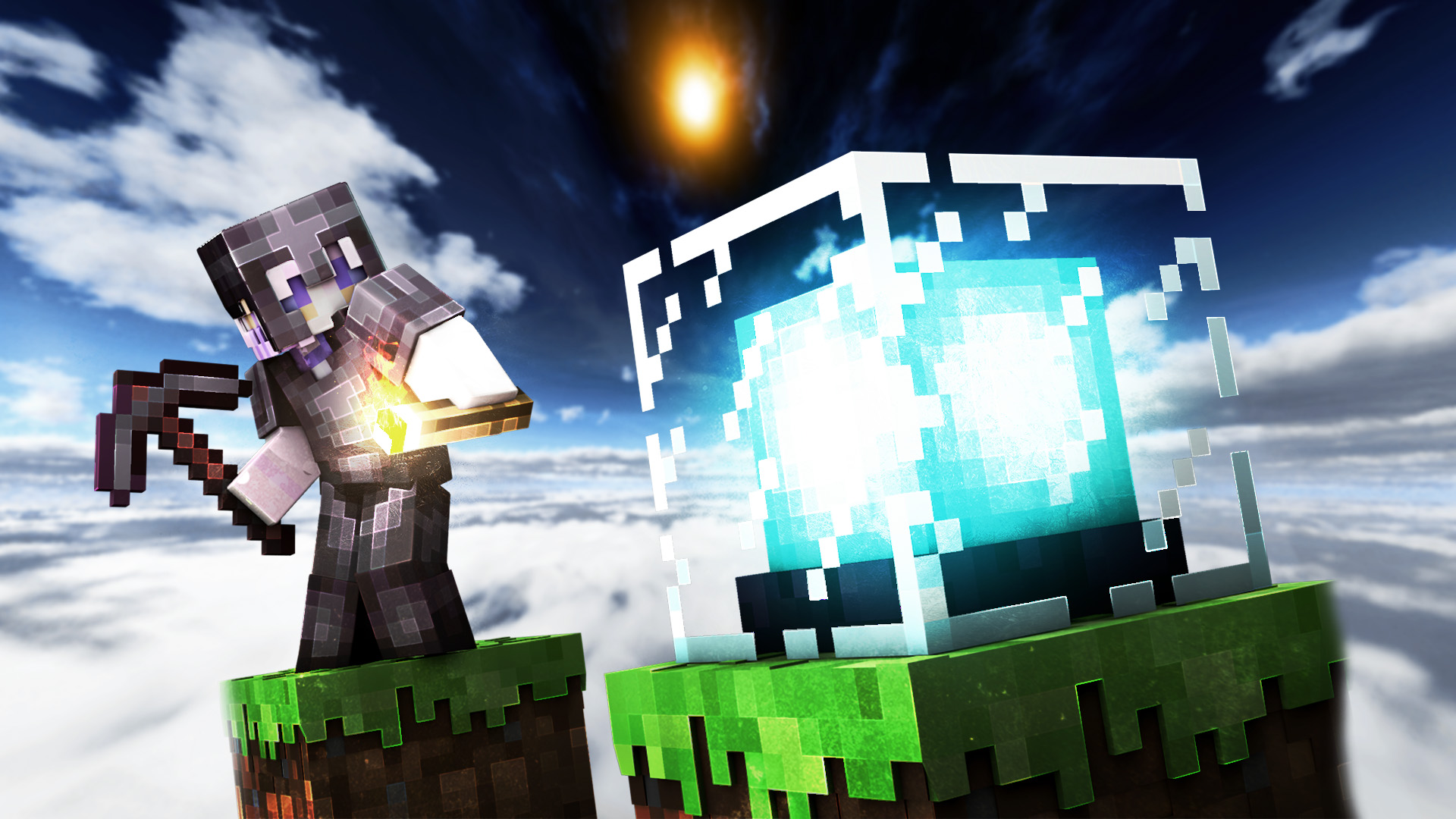 Discovery splash banner for OneBlock MC Discord server