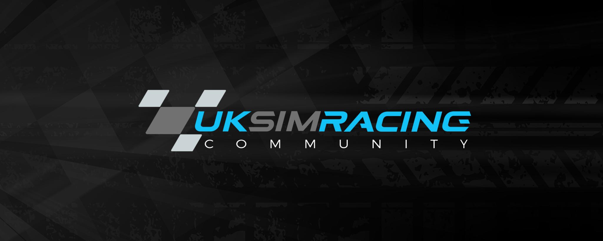 Discovery splash banner for UKSimRacing (UKSR) Discord server