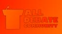 Discovery splash banner for All Debate Community Discord server