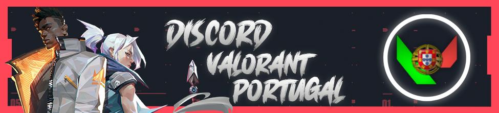 Discovery splash banner for VALORANT PORTUGAL Discord server