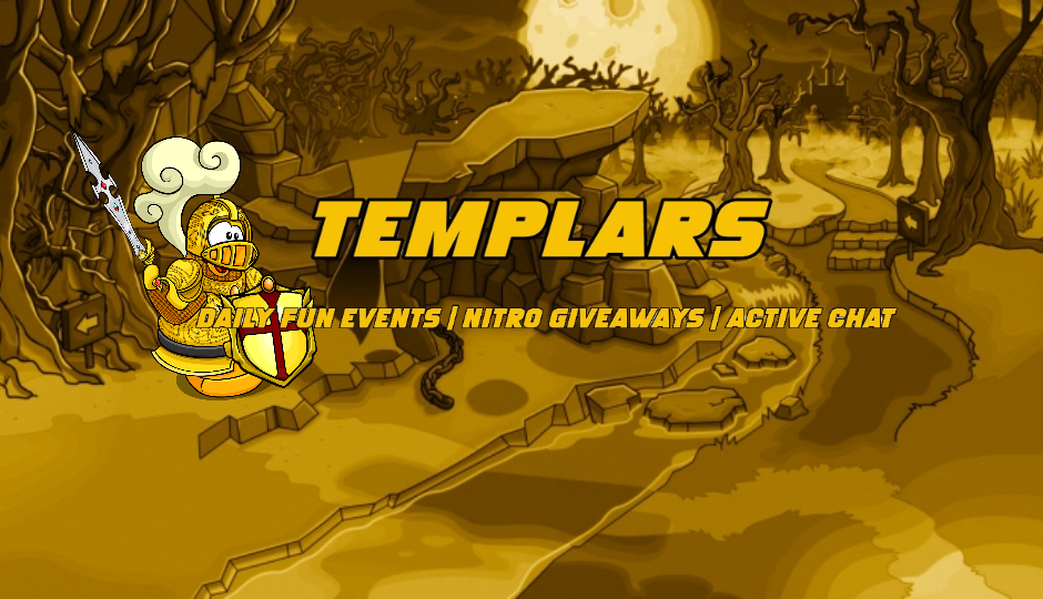 Discovery splash banner for Templars Discord server