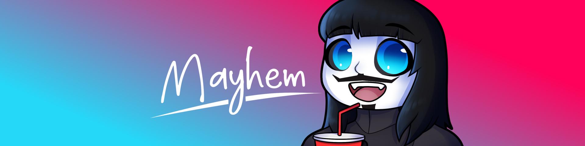 Discovery splash banner for MAYHEM GAMING™ Discord server