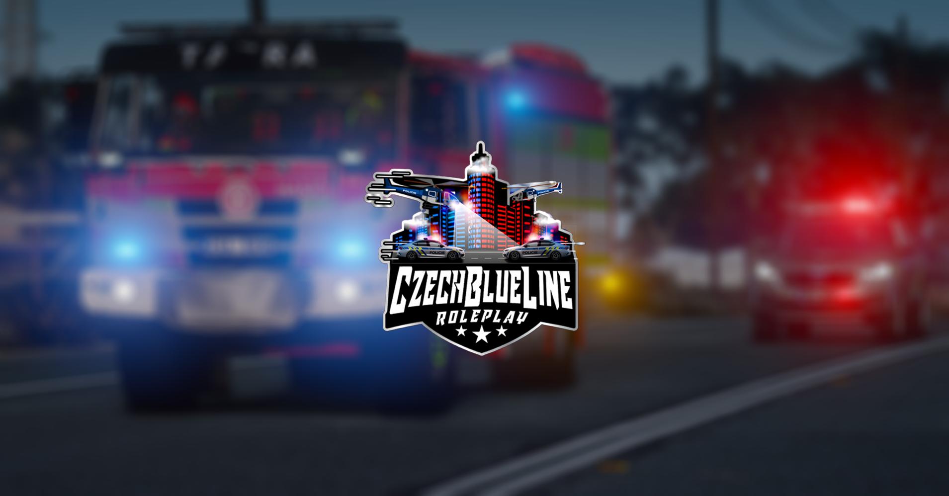 Discovery splash banner for CzechBlueLine © IZS & HERNÍ KOMUNITA Discord server