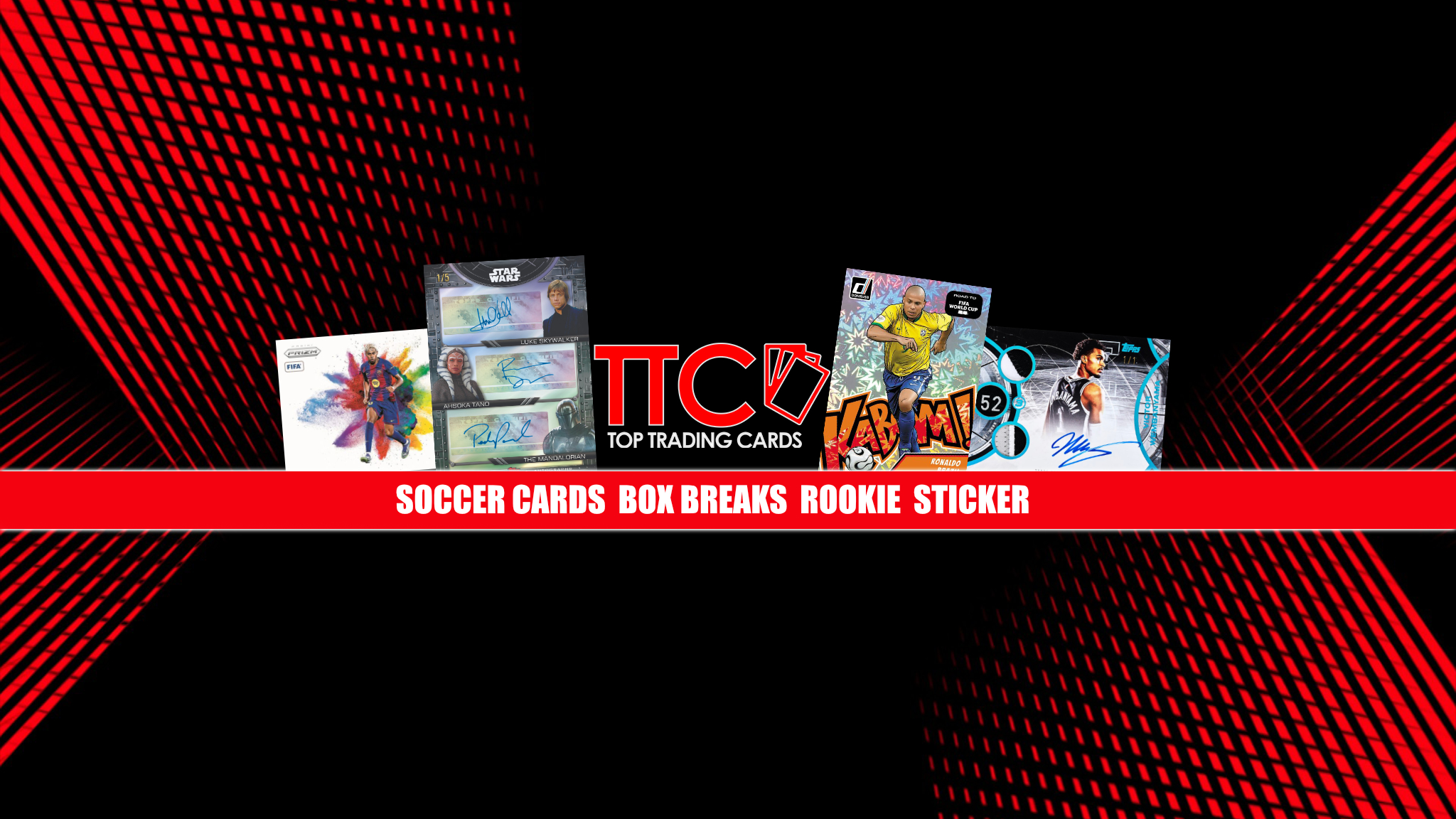 Discovery splash banner for TTC Soccer Cards & Box Breaks Discord server