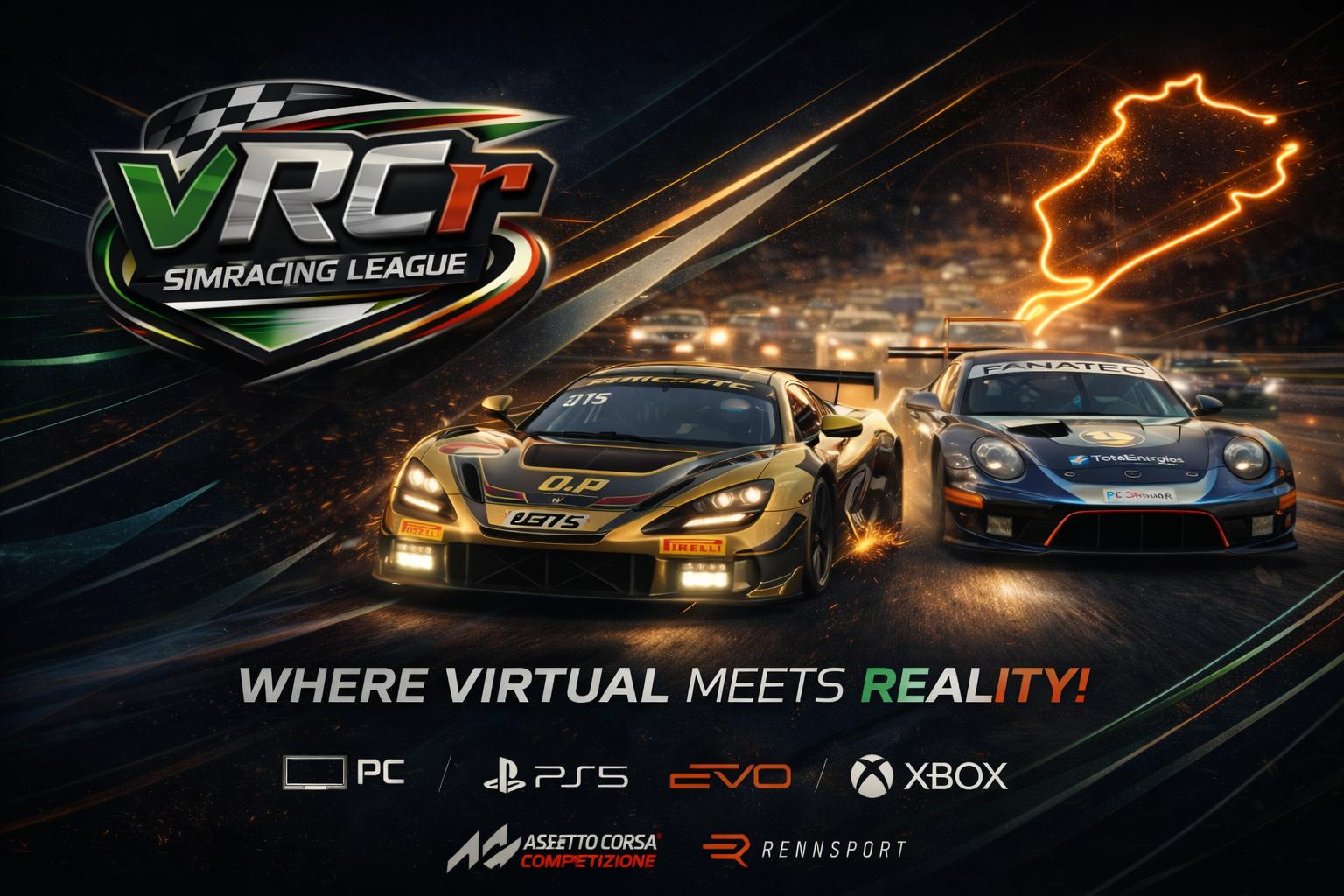 Discovery splash banner for vRCr Racing League Discord server