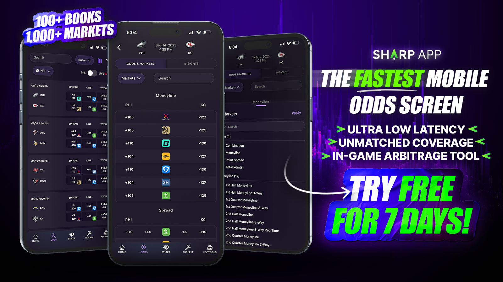 Discovery splash banner for Sharp App: Sports Betting Discord server
