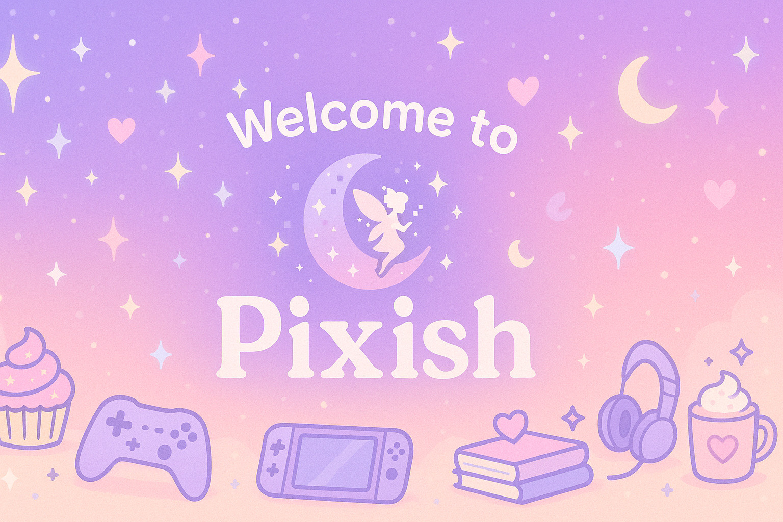 Discovery splash banner for ♡₊˚ʚ Pixish ɞ˚₊♡ Discord server