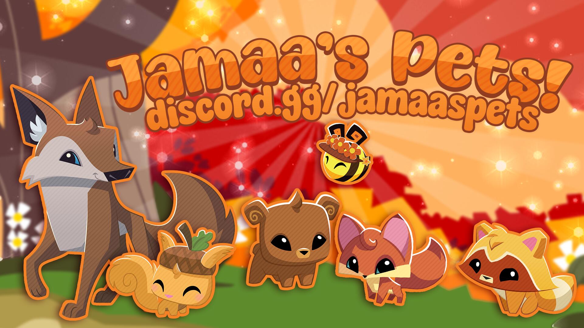 Discovery splash banner for jamaa's pets! ⟢ ˙ ̟ Discord server