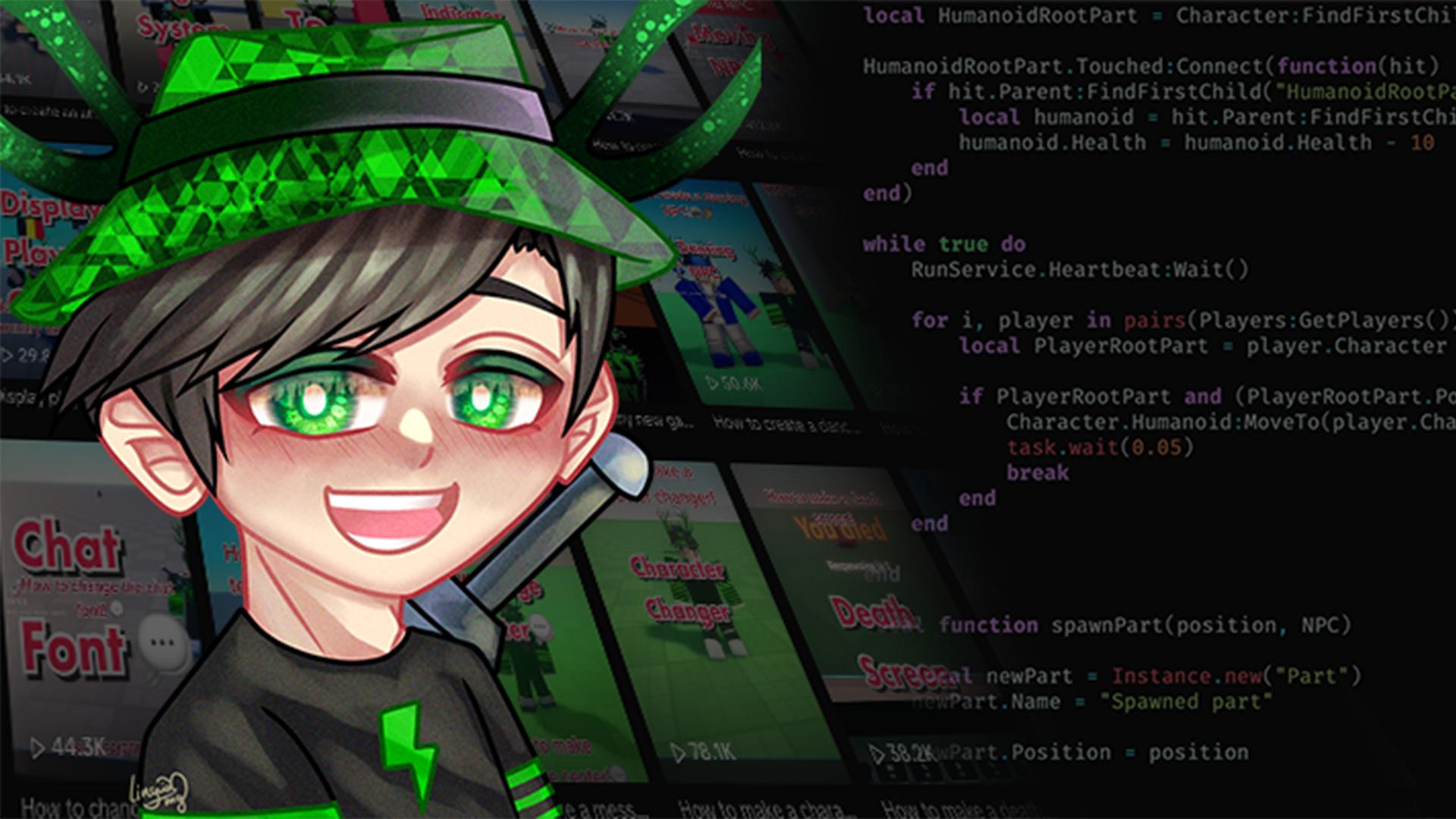 Discovery splash banner for Roblox Studio Tutorials! Discord server