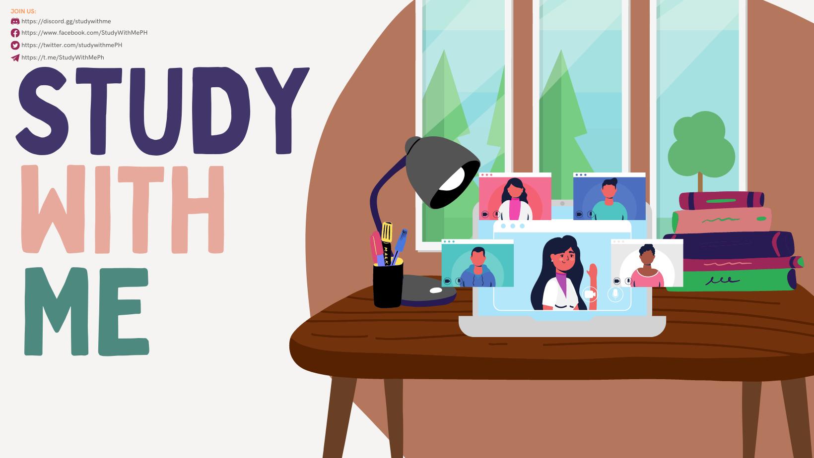 Discovery splash banner for Study With Me Discord server