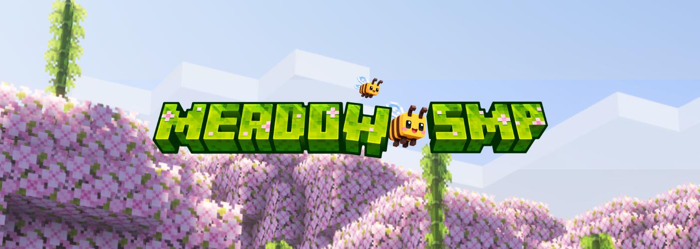 Discovery splash banner for Meadow SMP Discord server