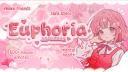 Discovery splash banner for ʚ₊˚ ꒰🌸・euphoria 幸福 °. ♡ kawaii・make friends・nitro・safe space・anime・cute・mental health・promo ˚໑ Discord server