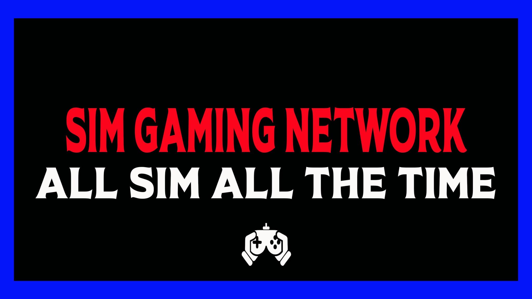 Discovery splash banner for Sim Gaming Network Discord server