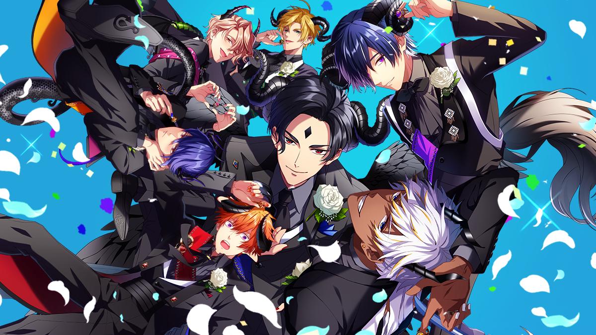 Discovery splash banner for Obey Me! Discord server