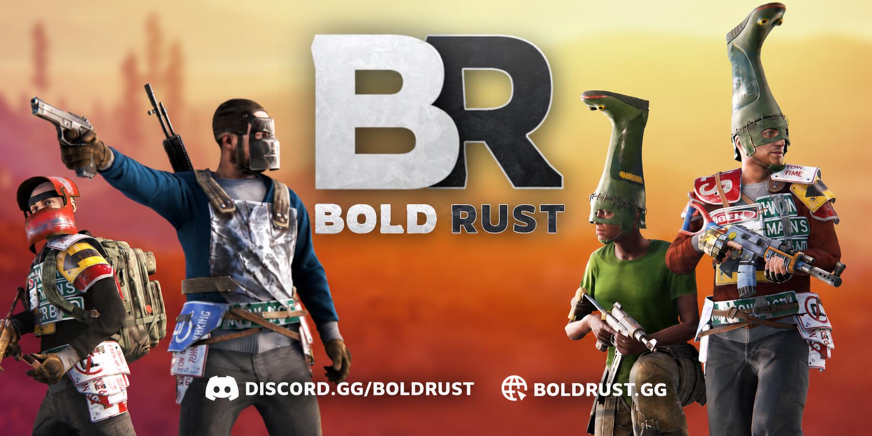 Discovery splash banner for Bold Rust Discord server