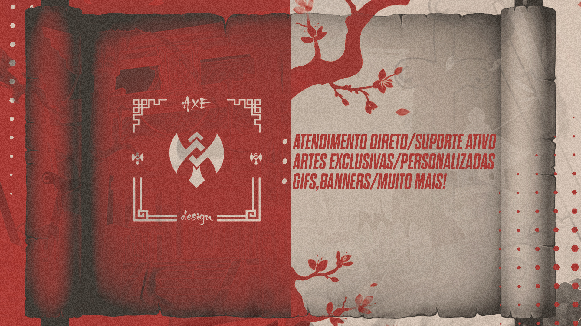 Discovery splash banner for 🪓 Axe Design © #4k100⛩🇧🇷 Discord server