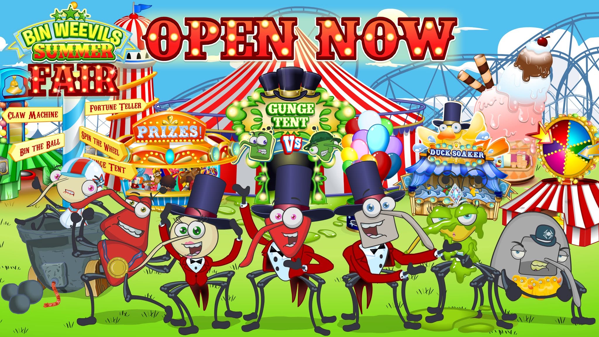 Discovery splash banner for Bin Weevils Rewritten Discord server