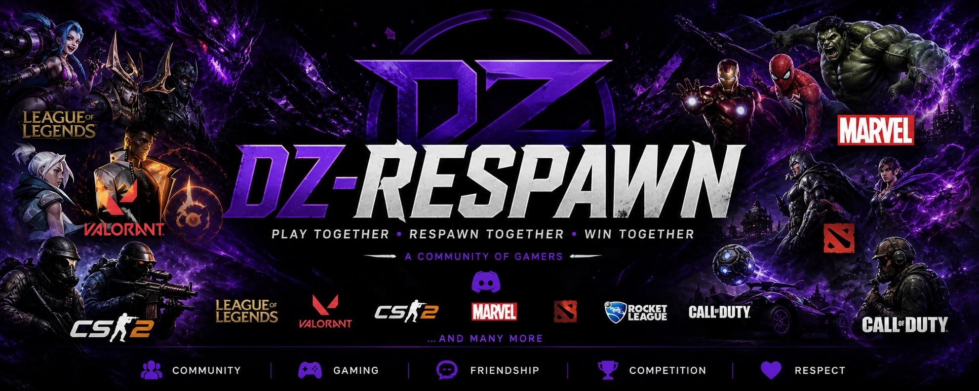 Discovery splash banner for ๐ฎ โข DZ-Respawn โข Discord server