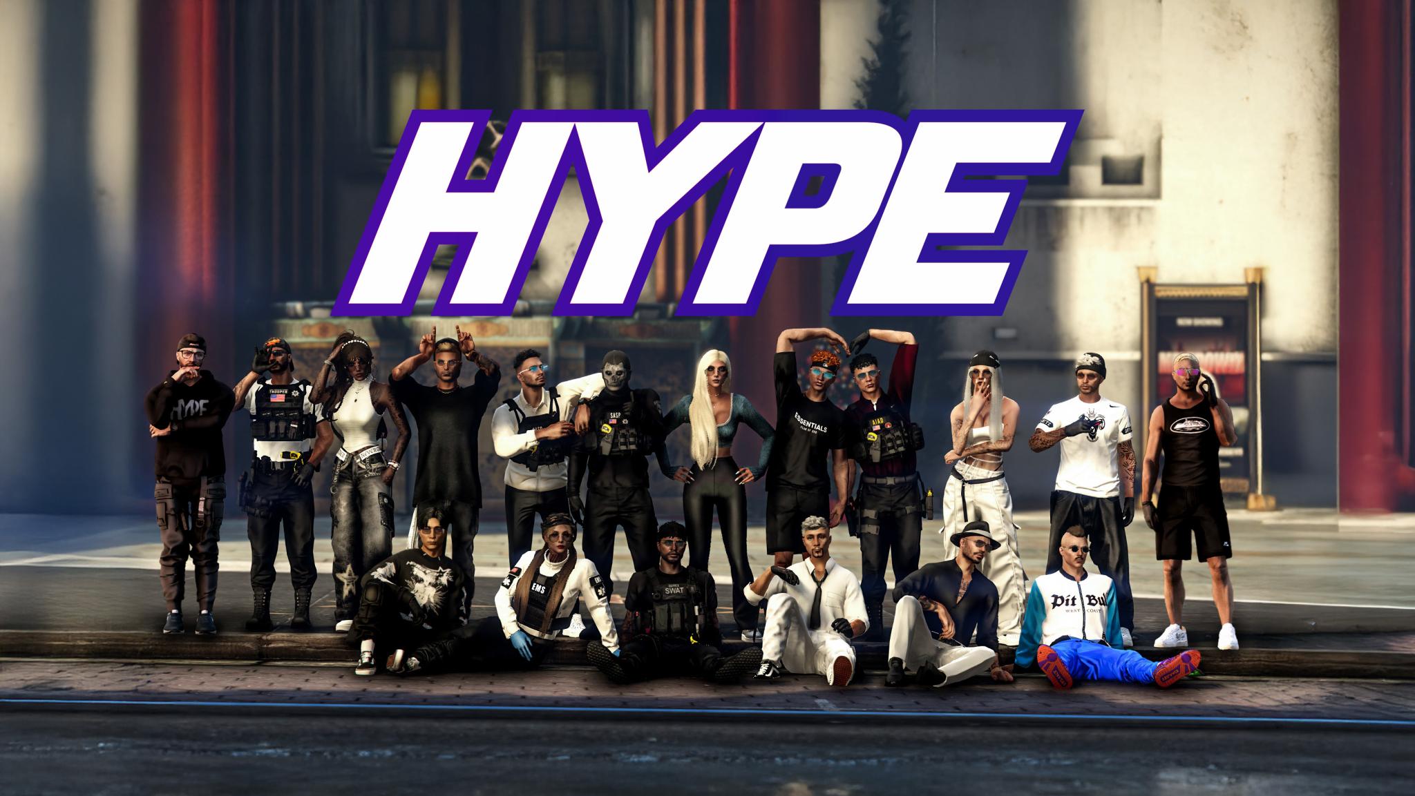 Discovery splash banner for HypeRP Discord server