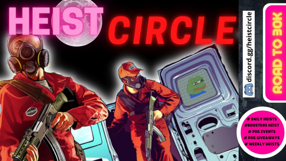 Discovery splash banner for HEIST CIRCLE Discord server