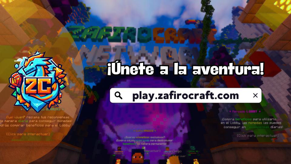 Discovery splash banner for Zafirocraft Network Discord server