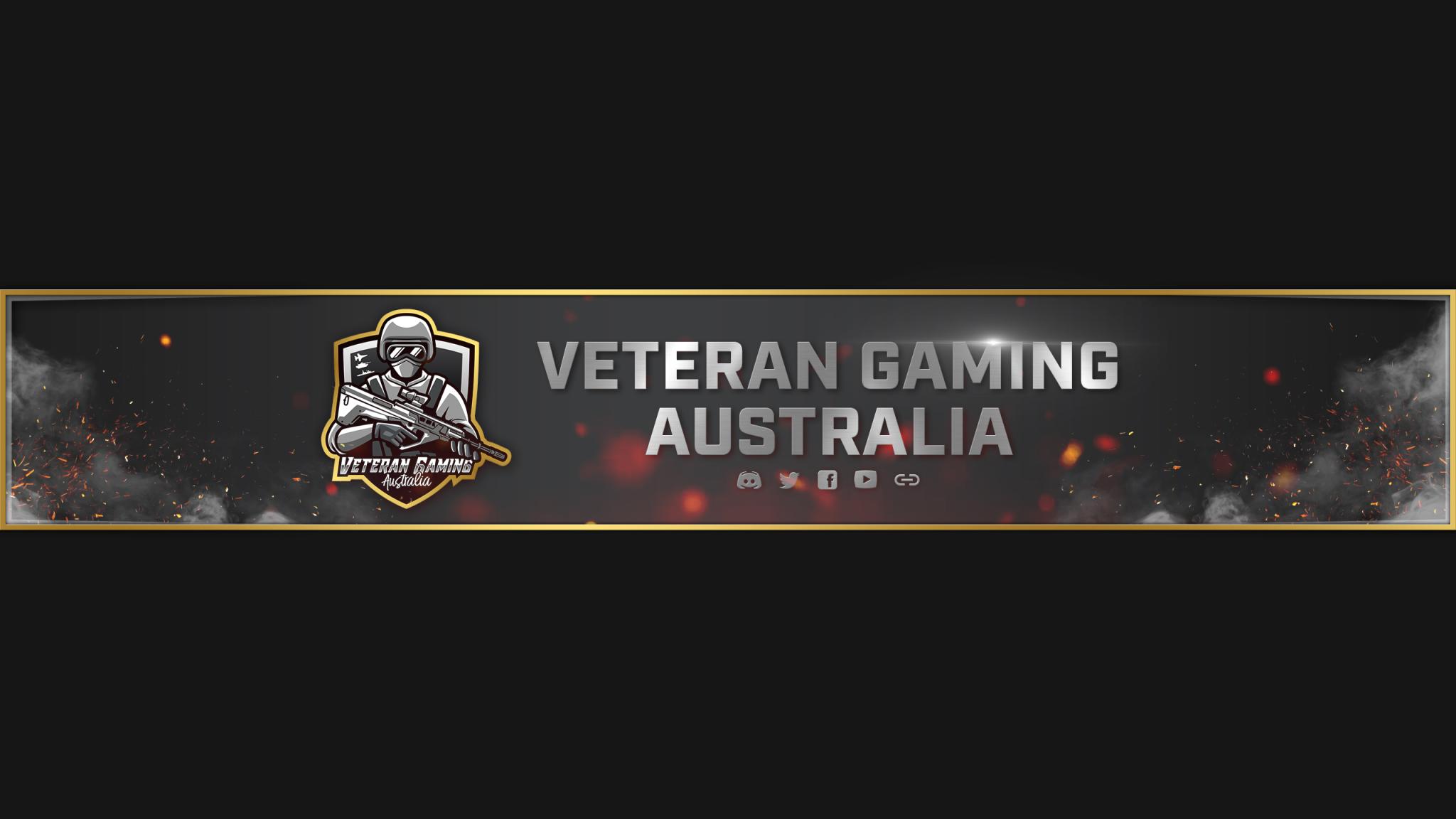 Discovery splash banner for Veteran Gaming Australia Discord server